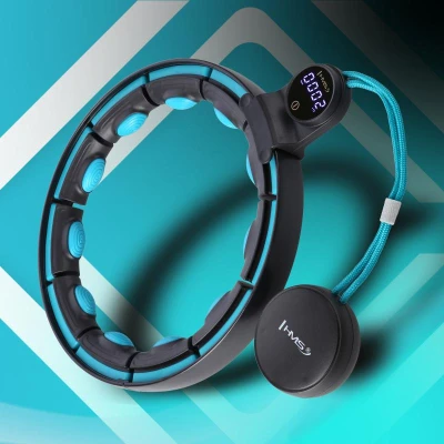 HMS Masážní hula hoop HHM17 se závažím, magnety a počítadlem černá/mátová