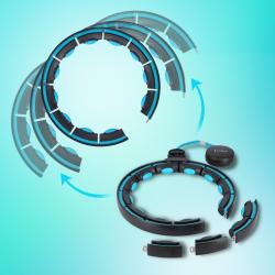 HMS Masážní hula hoop HHM17 se závažím, magnety a počítadlem černá/mátová