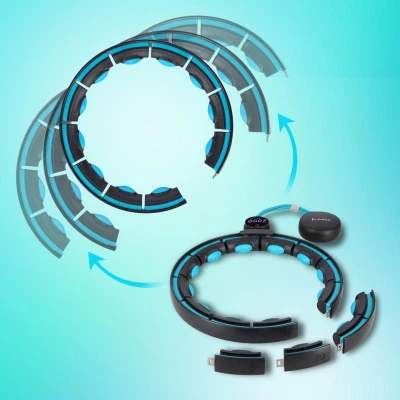 HMS Masážní hula hoop HHM17 se závažím, magnety a počítadlem černá/mátová