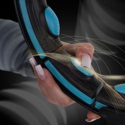 HMS Masážní hula hoop HHM17 se závažím, magnety a počítadlem černá/mátová