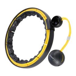 HMS Masážny hula hoop HHM21 so závažím, magnetmi a počítadlom čierna/žltá HMS Masážny hula hoop HHM21 so závažím, magnetmi a počítadlom čierna/žltá