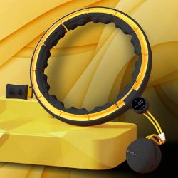 HMS Masážny hula hoop HHM21 so závažím, magnetmi a počítadlom čierna/žltá