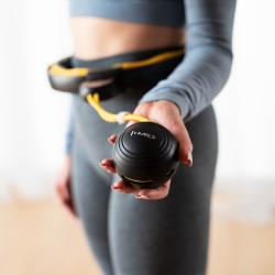 HMS Masážny hula hoop HHM21 so závažím, magnetmi a počítadlom čierna/žltá