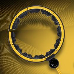 HMS Masážny hula hoop HHM21 so závažím, magnetmi a počítadlom čierna/žltá