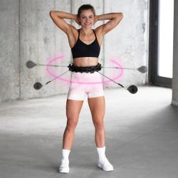 HMS Masážne hula hop HHW01 so závažím čierna