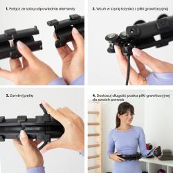 HMS Masážne hula hop HHW01 so závažím čierna