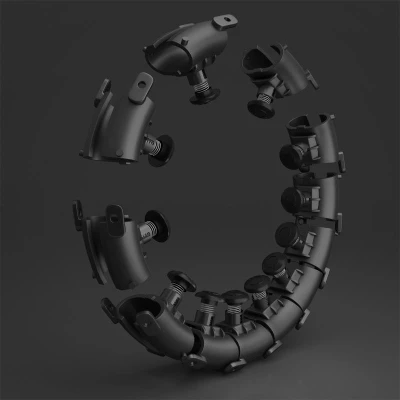 HMS Masážní hula hop HHW01 se závažím černá
