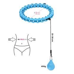HMS Masážní hula hoop HHW01 se závažím modrá