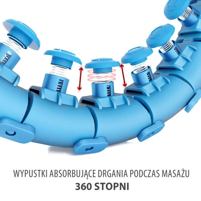 HMS Masážní hula hoop HHW01 se závažím modrá