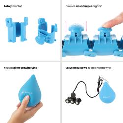 HMS Masážní hula hoop HHW01 se závažím modrá