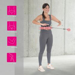 HMS Masážní hula hoop HHW01 se závažím růžová