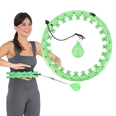 HMS Masážní hula hoop HHW01 se závažím zelená