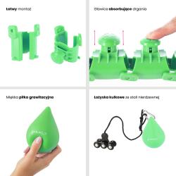 HMS Masážny hula hoop HHW01 so závažím zelená