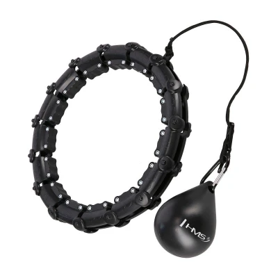 HMS Masážní hula hoop HHW02 se závažím černá HMS Masážní hula hoop HHW02 se závažím černá