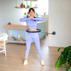 HMS Masážny hula hoop HHW02 so závažím čierna