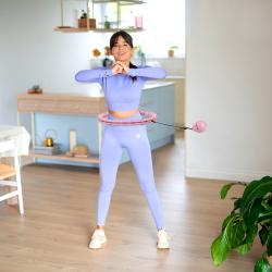 HMS Masážny hula hoop HHW02 so závažím ružová