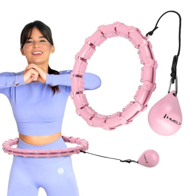 HMS Masážní hula hoop HHW02 se závažím růžová
