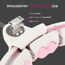 HMS Masážne hula hop HHW06 so závažím a počítadlom ružová