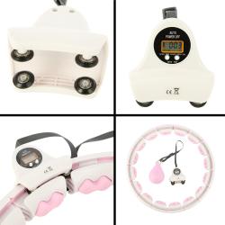 HMS Masážne hula hop HHW06 so závažím a počítadlom ružová