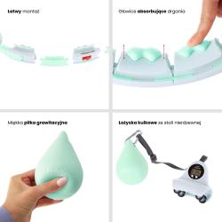 HMS Masážní hula hop HHW06 se závažím a počítadlem zelená