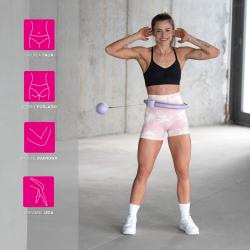 HMS Masážne hula hop HHW09 so závažím a počítadlom fialová