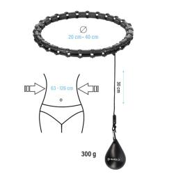HMS Masážní hula hoop HHW11 PLUS SIZE se závažím černá