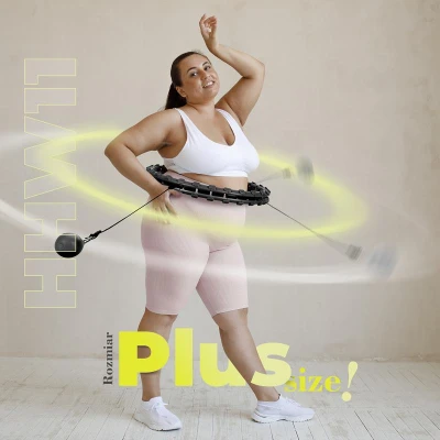 HMS Masážní hula hoop HHW11 PLUS SIZE se závažím černá
