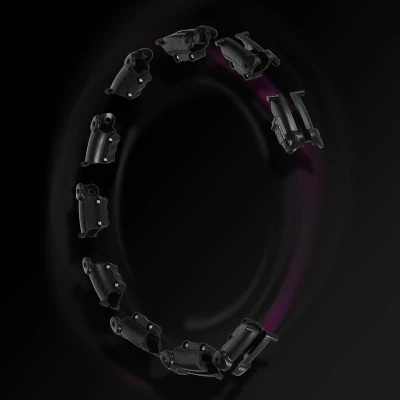 HMS Masážní hula hoop HHW11 PLUS SIZE se závažím černá