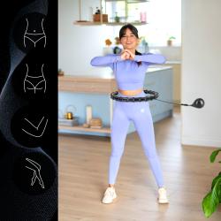 HMS Masážny hula hoop HHW11 PLUS SIZE so závažím čierna