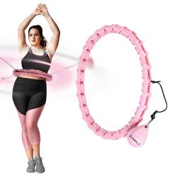 HMS Masážny hula hoop HHW11 PLUS SIZE so závažím ružová