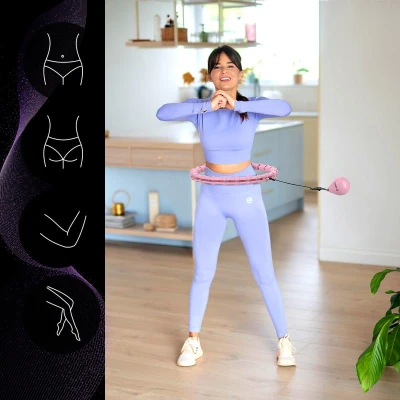 HMS Masážní hula hoop HHW11 PLUS SIZE se závažím růžová