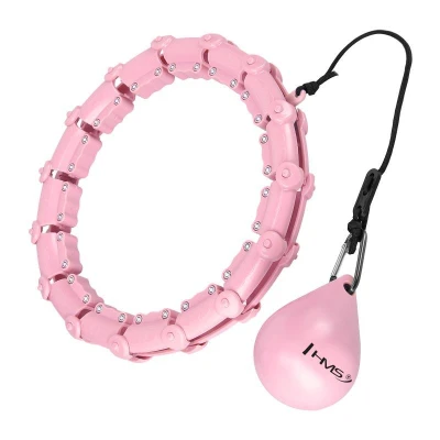 HMS Masážní hula hoop HHW11 PLUS SIZE se závažím růžová (VÝPRODEJ)