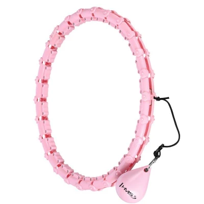 HMS Masážní hula hoop HHW11 PLUS SIZE se závažím růžová (VÝPRODEJ)