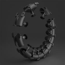 HMS Masážní hula hop HHW12 plus size se závažím černá