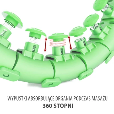 HMS Masážní hula hoop HHW12 plus size se závažím zelená