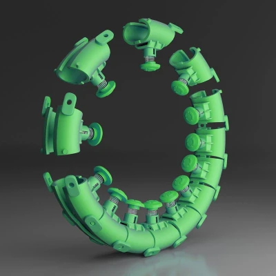 HMS Masážní hula hoop HHW12 plus size se závažím zelená