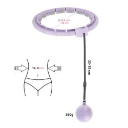 HMS Masážní hula hop HHW09 se závažím a počítadlem fialová