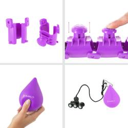 HMS Masážní hula hop HHW12 plus size se závažím fialová