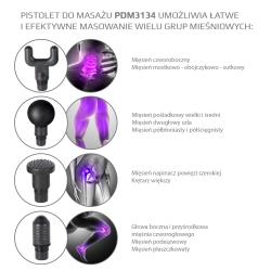 HMS PDM3134 čierna masážna pištoľ