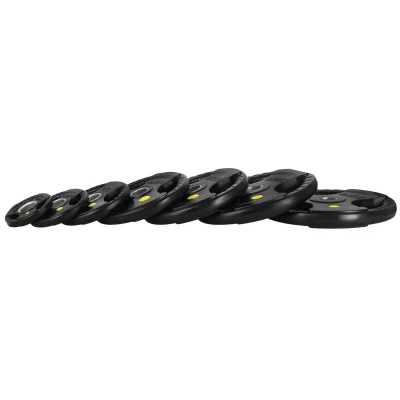HMS TOK25 Pro černý 25 kg olympijský pogumovaný kotouč