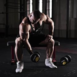 HMS Pogumovaná jednoruční činka HG Pro 4 kg