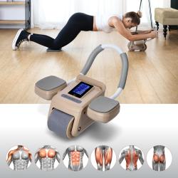 HMS Posilovací válec na břicho KA08 hnědý s automatickým odskokem