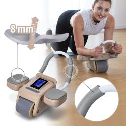 HMS Posilovací válec na břicho KA08 hnědý s automatickým odskokem