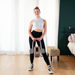 HMS Posilovací válec na břicho KA08 hnědý s automatickým odskokem