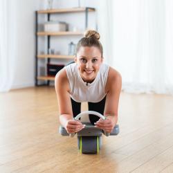 HMS Posilovací válec na břicho KA08 šedý s automatickým odskokem