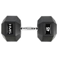 HMS PREMIUM Hexagonální jednoručka HMS 45 kg