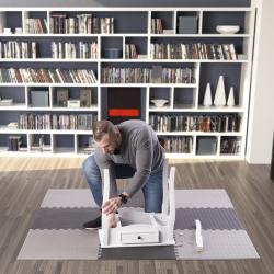 HMS PREMIUM MP12 Ochranná puzzle podložka 60 x 60 x 1.2 cm svetlo sivá