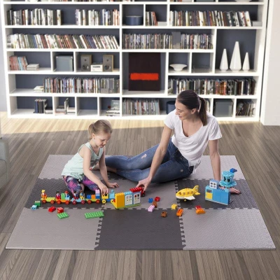 HMS PREMIUM MP12 Ochranná puzzle podložka 60 x 60 x 1.2 cm světle šedá
