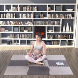 HMS PREMIUM MP12 Ochranná puzzle podložka 60 x 60 x 1.2 cm svetlo sivá