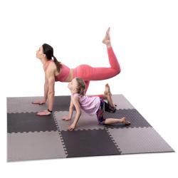 HMS PREMIUM MP12 Ochranná puzzle podložka 60 x 60 x 1.2 cm svetlo sivá